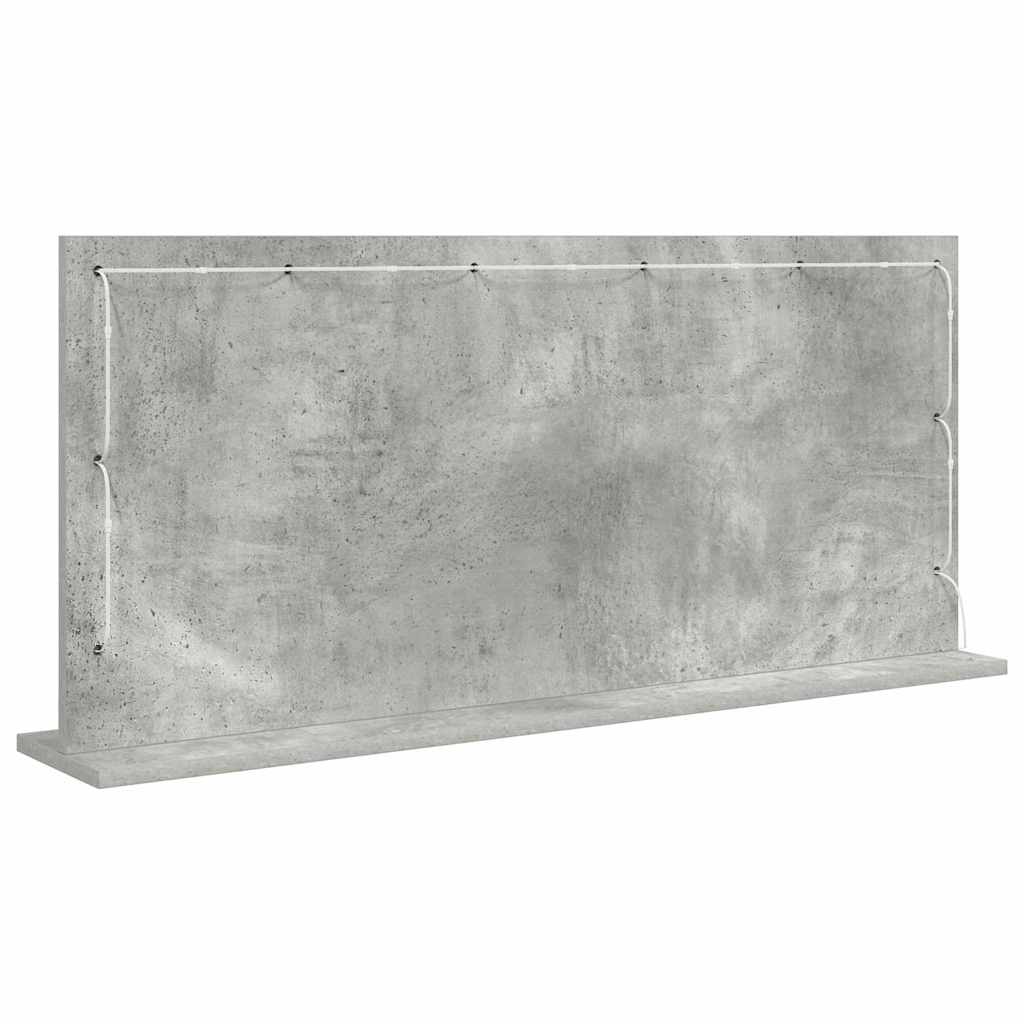 Vanity Mirror Concrete Grey 100 x 45 x 18 cm Rectangular
