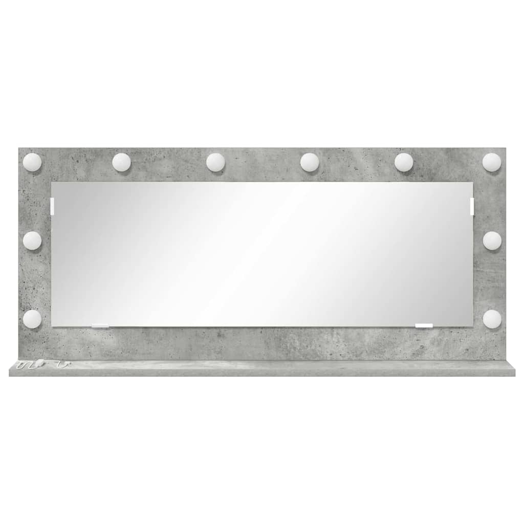 Vanity Mirror Concrete Grey 100 x 45 x 18 cm Rectangular