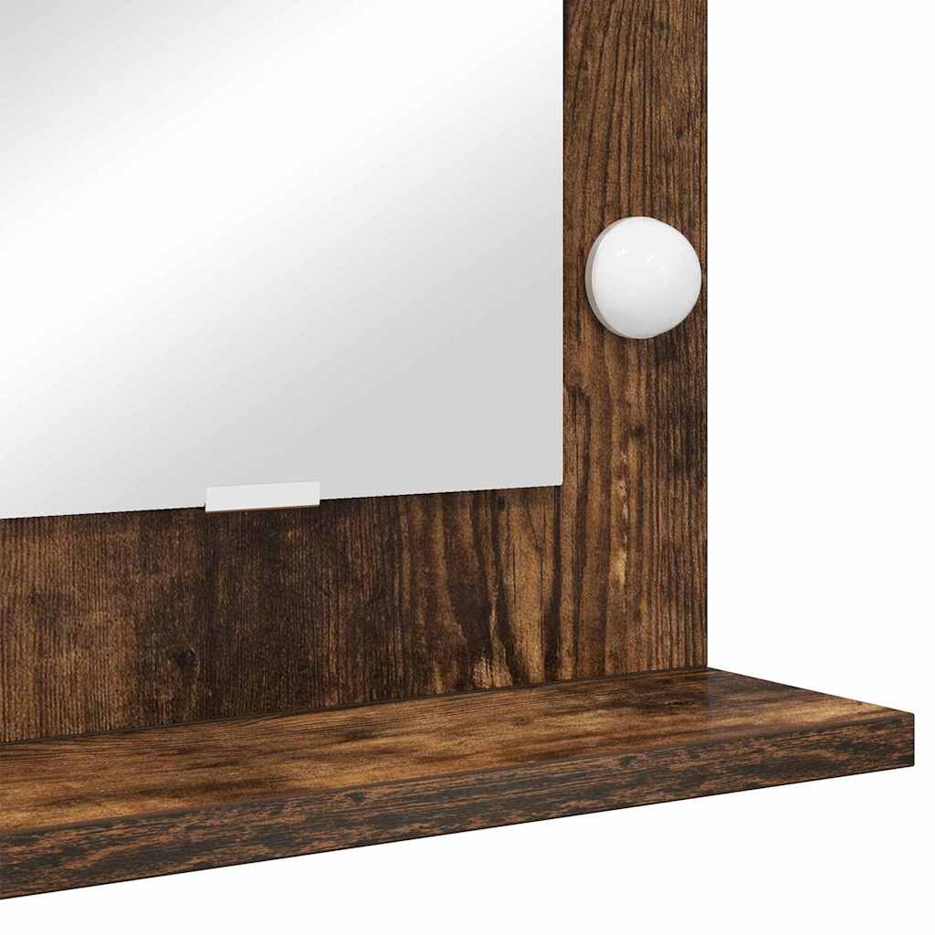 Vanity Mirror Smoked Oak 100 x 45 x 18 cm Rectangular