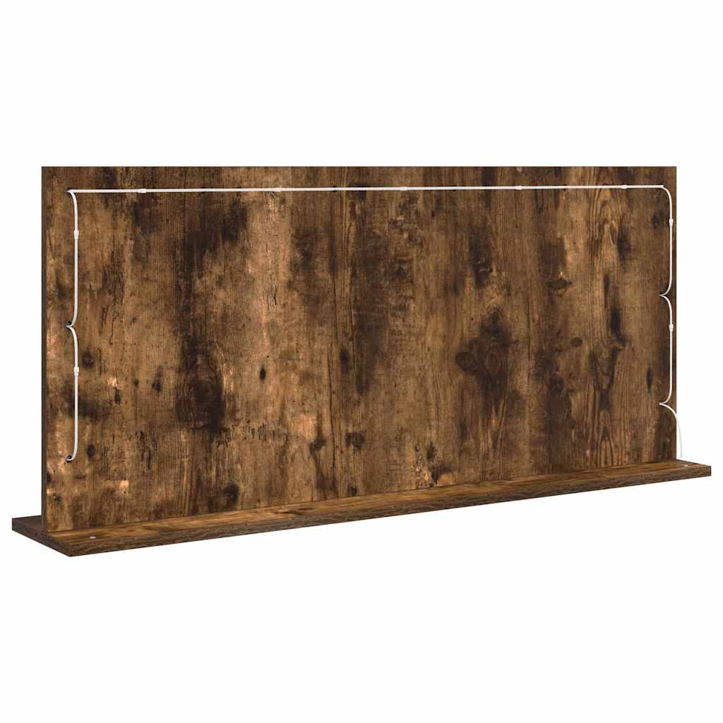 Vanity Mirror Smoked Oak 100 x 45 x 18 cm Rectangular