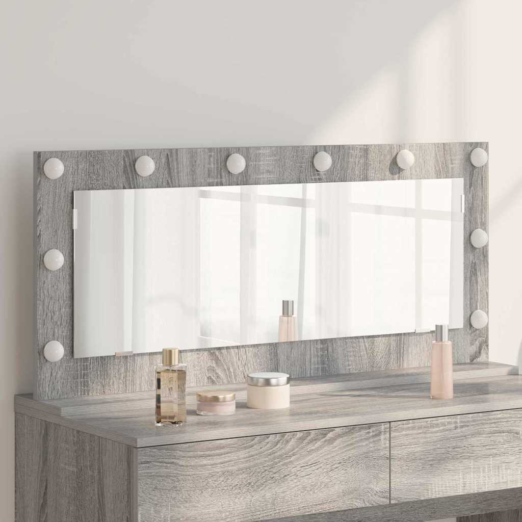Vanity Mirror Grey Sonoma 100 x 45 x 18 cm Rectangular