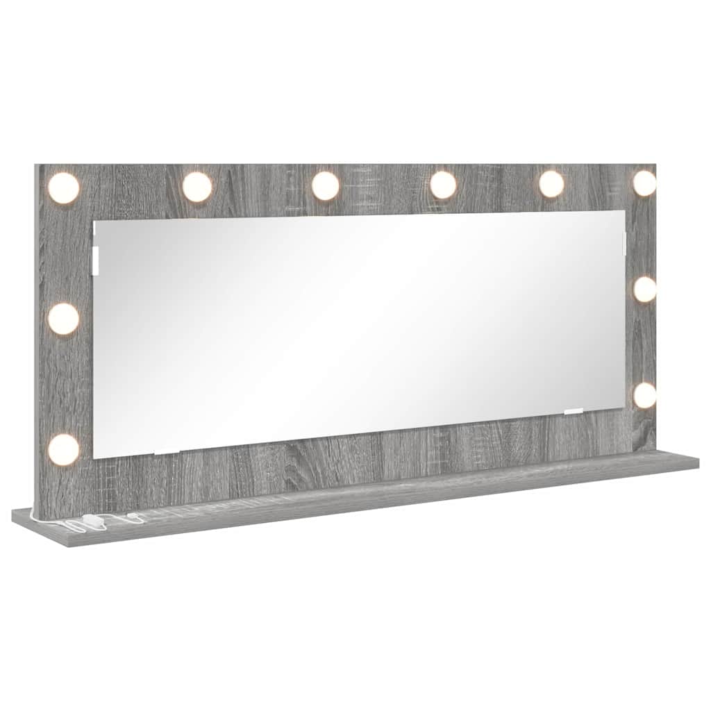 Vanity Mirror Grey Sonoma 100 x 45 x 18 cm Rectangular