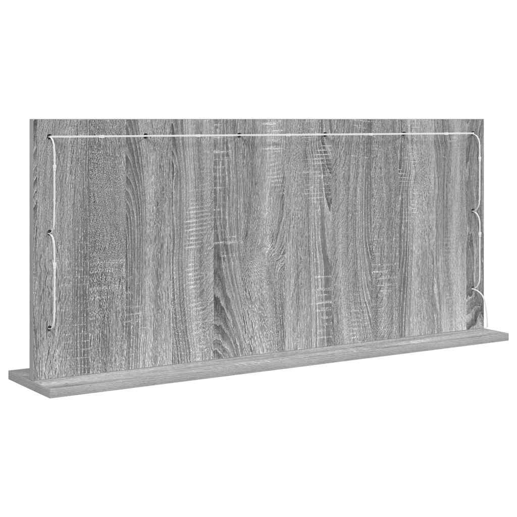 Vanity Mirror Grey Sonoma 100 x 45 x 18 cm Rectangular