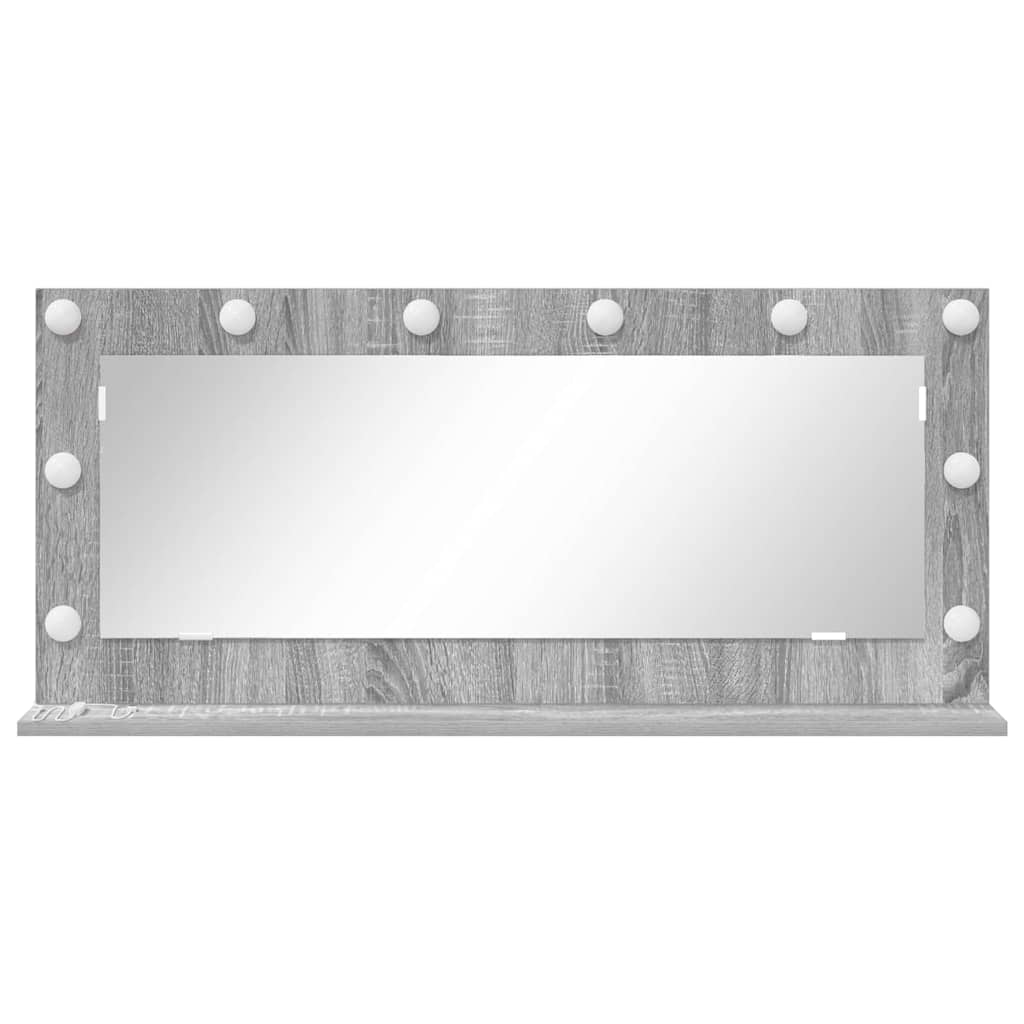 Vanity Mirror Grey Sonoma 100 x 45 x 18 cm Rectangular