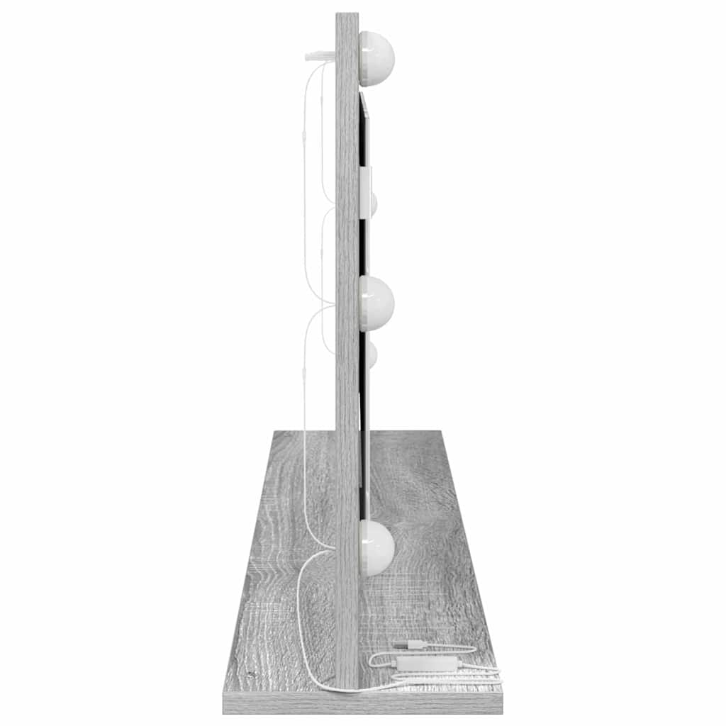 Vanity Mirror Grey Sonoma 100 x 45 x 18 cm Rectangular