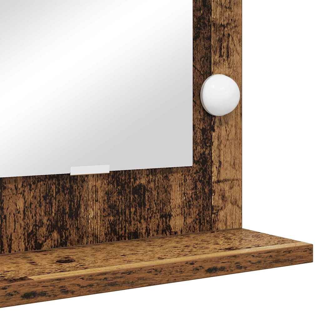 Vanity Mirror Rectangular with Mirror Old Wood 100 x 45 x 18 cm