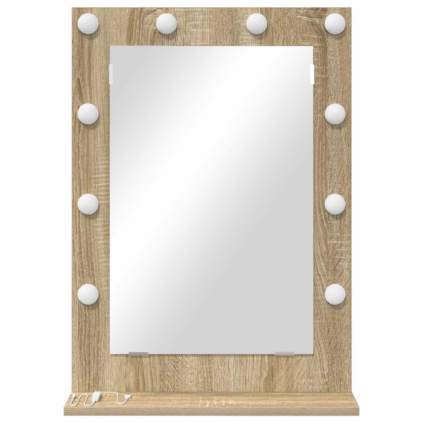 Vanity Mirror Rectangular Sonoma Oak 70 x 50 x 18 cm