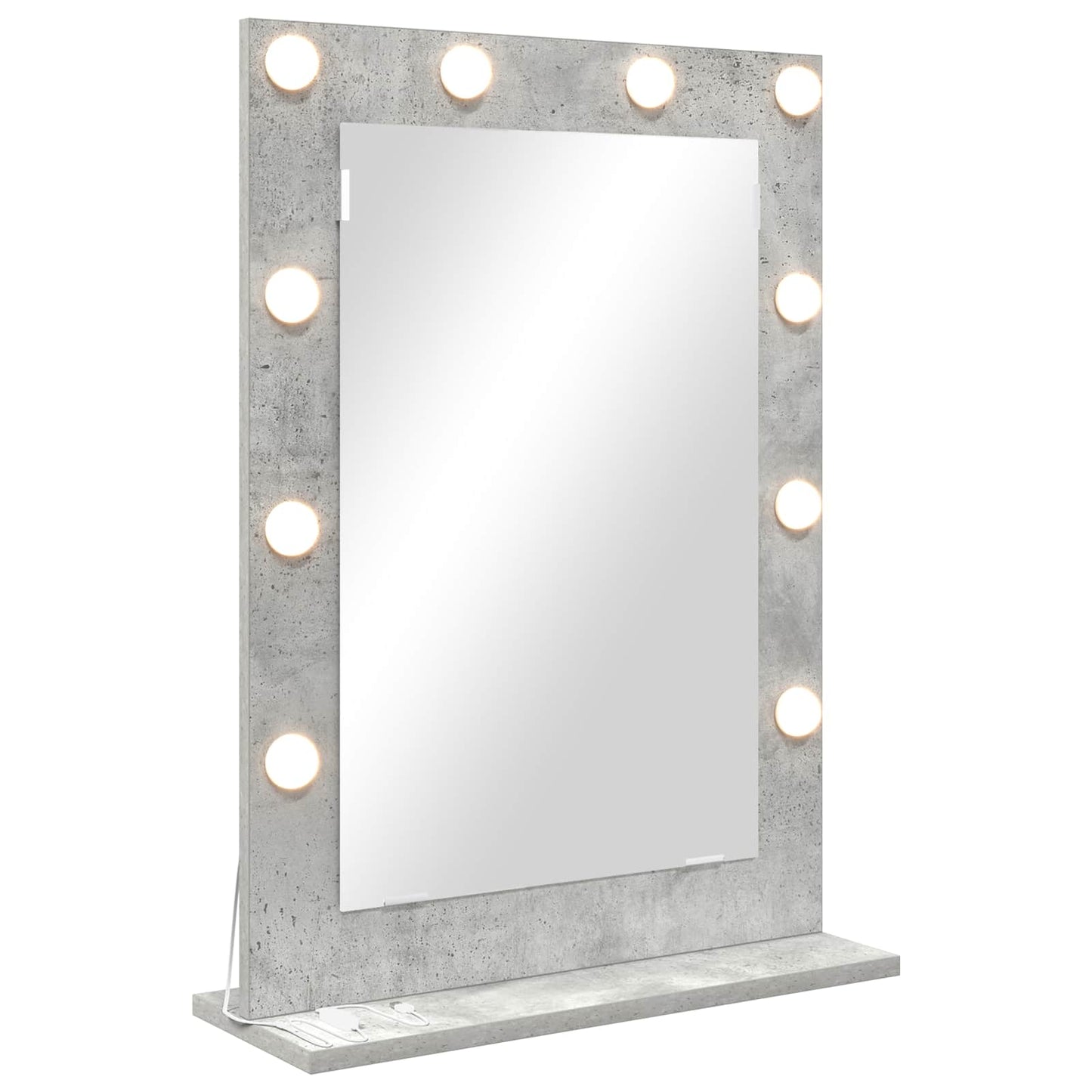 Vanity Mirror Concrete Grey 70 x 50 x 18 cm Rectangular