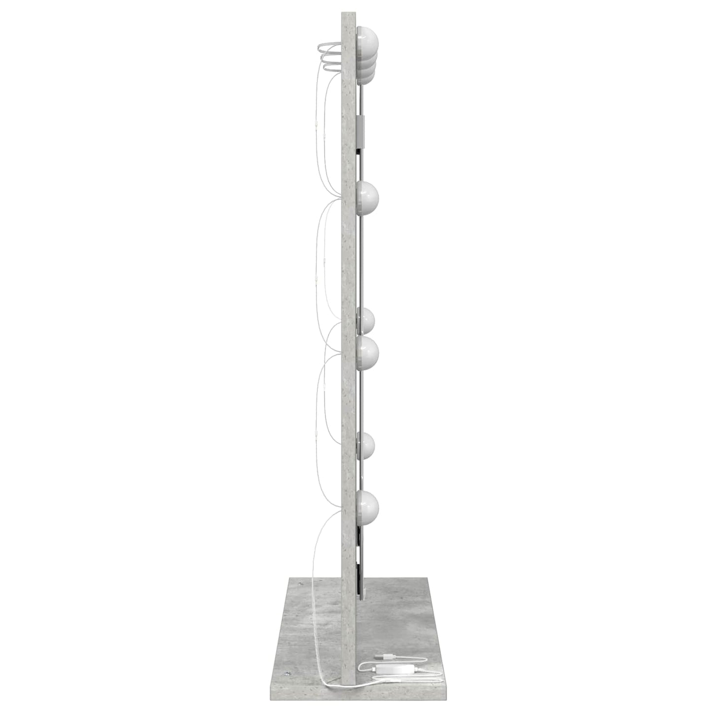 Vanity Mirror Concrete Grey 70 x 50 x 18 cm Rectangular