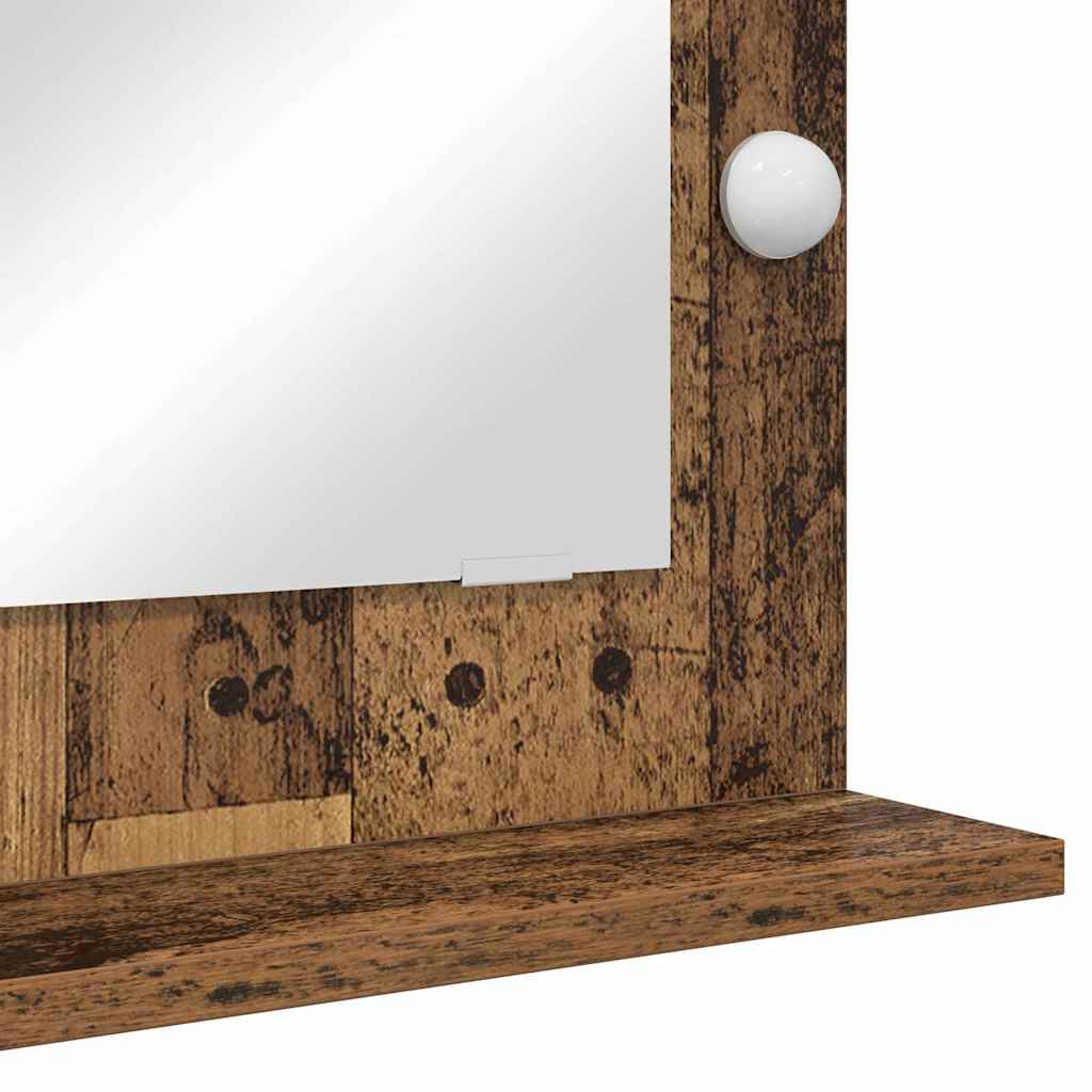 Vanity Mirror Smoked Oak 70 x 50 x 18 cm Rectangular