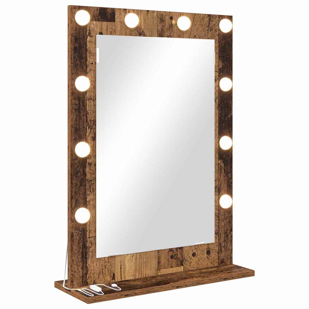Vanity Mirror Smoked Oak 70 x 50 x 18 cm Rectangular