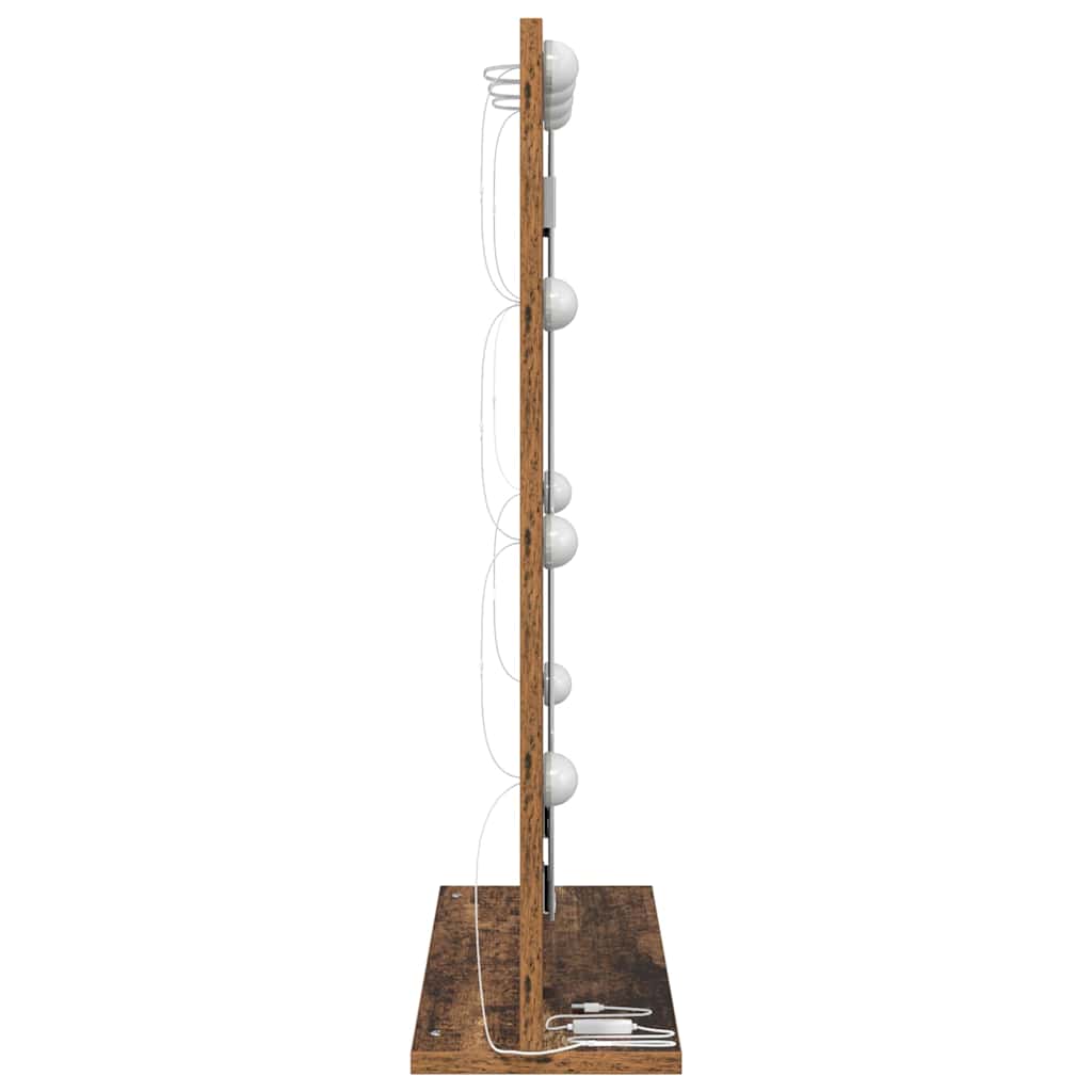 Vanity Mirror Smoked Oak 70 x 50 x 18 cm Rectangular