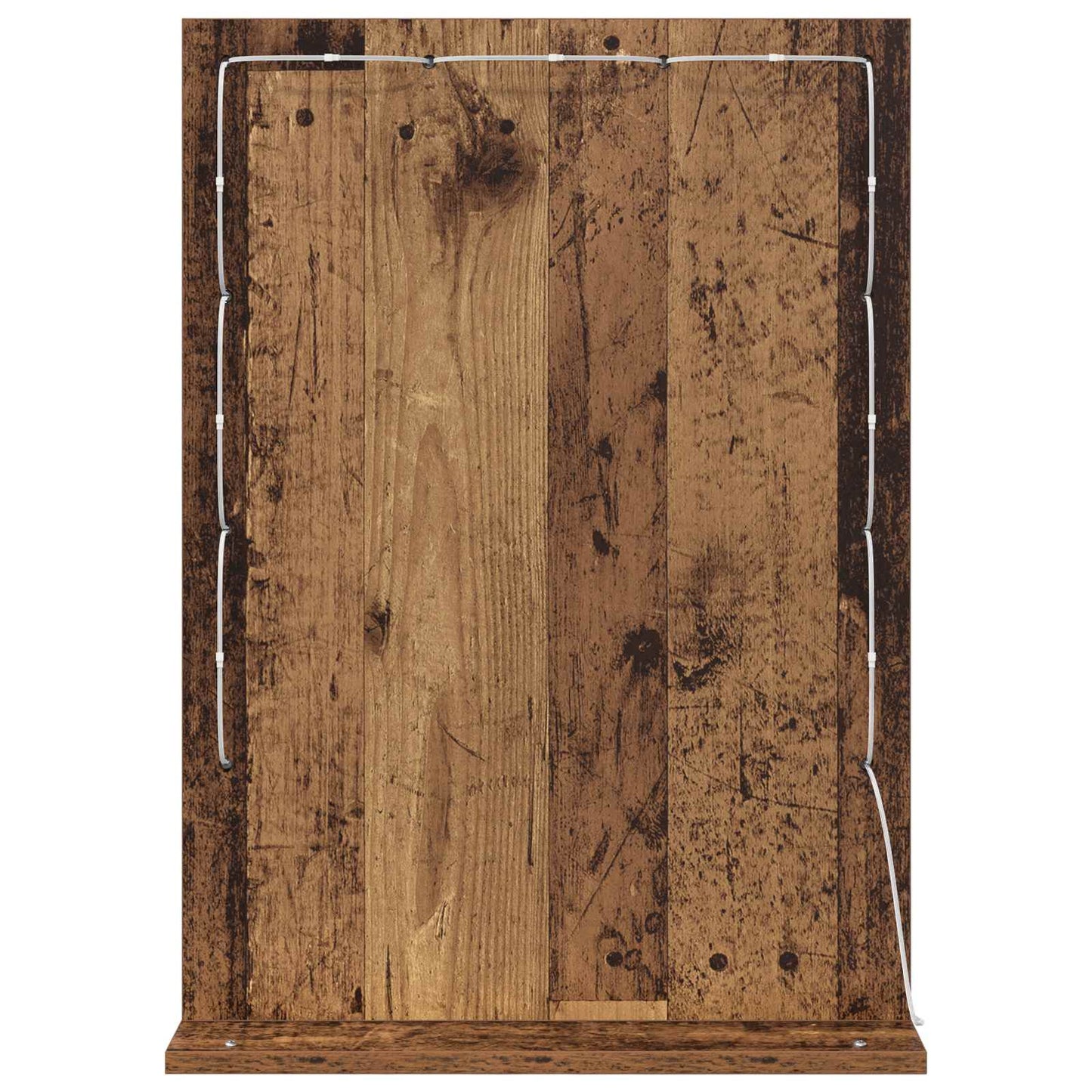 Vanity Mirror Rectangular with Mirror Old Wood 70 x 50 x 18 cm