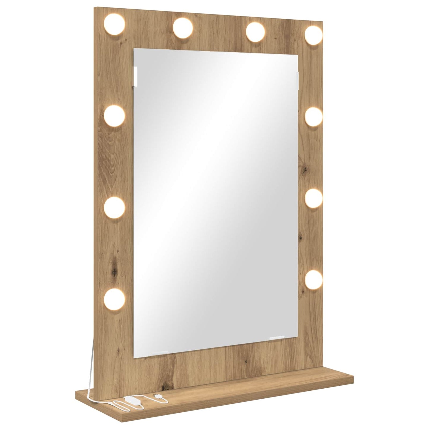 Vanity Mirror Rectangular Artisan Oak 70 x 50 x 18 cm