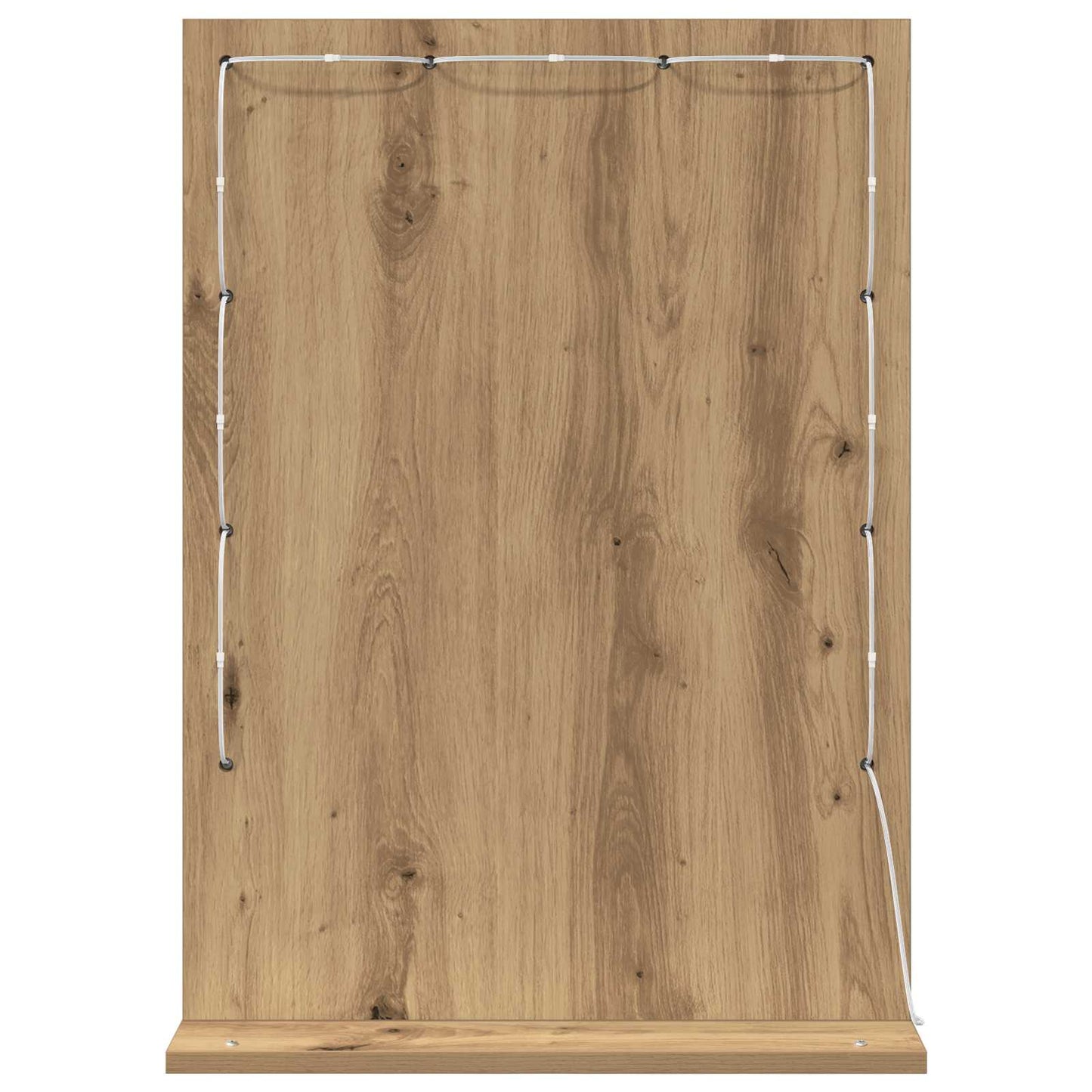 Vanity Mirror Rectangular Artisan Oak 70 x 50 x 18 cm