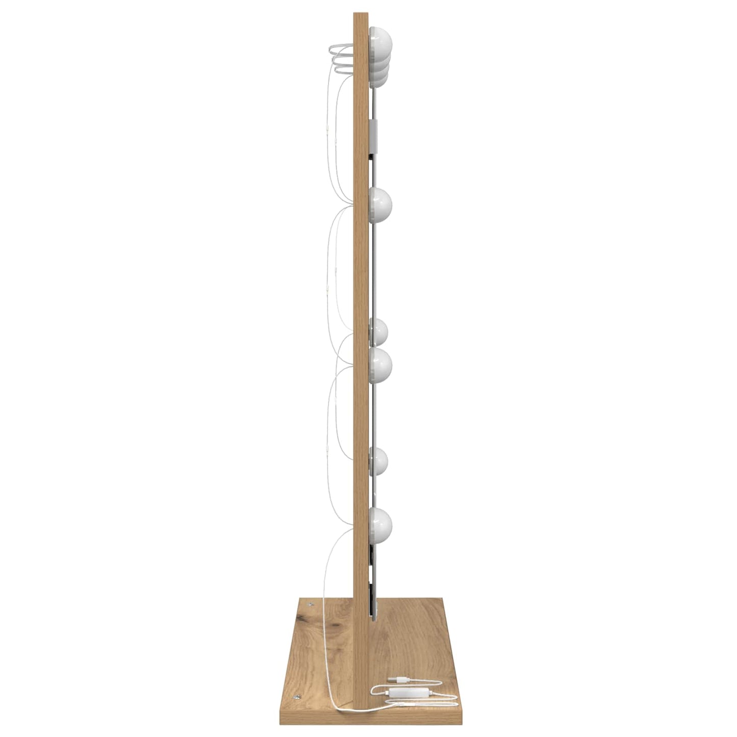 Vanity Mirror Rectangular Artisan Oak 70 x 50 x 18 cm