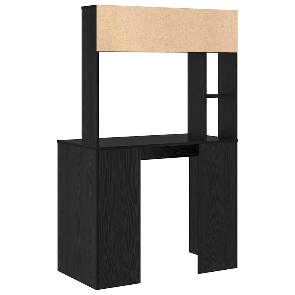Desk Black Oak Engineered Wood 91 x 50 x 149 cm