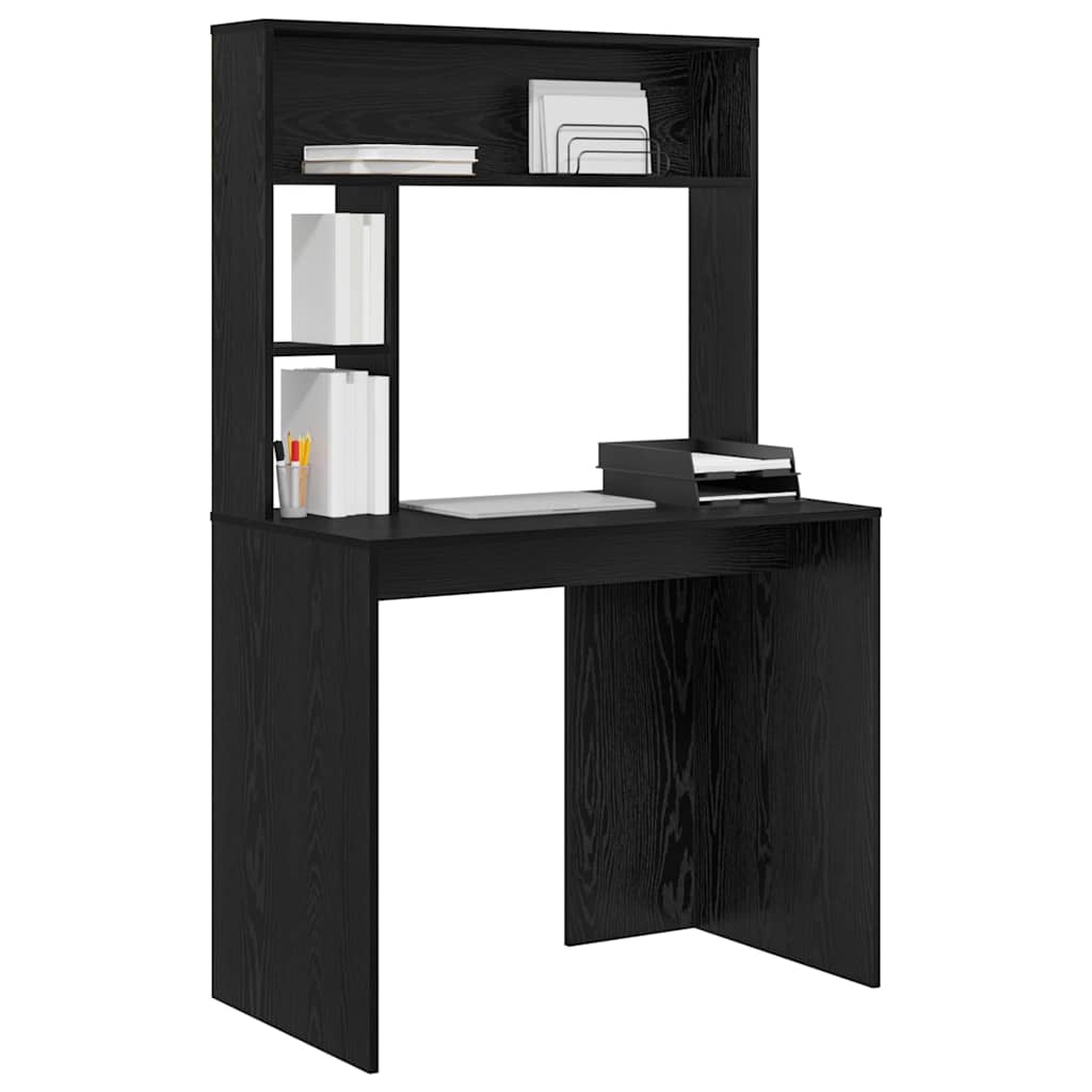 Desk Black Oak Engineered Wood 91 x 50 x 149 cm