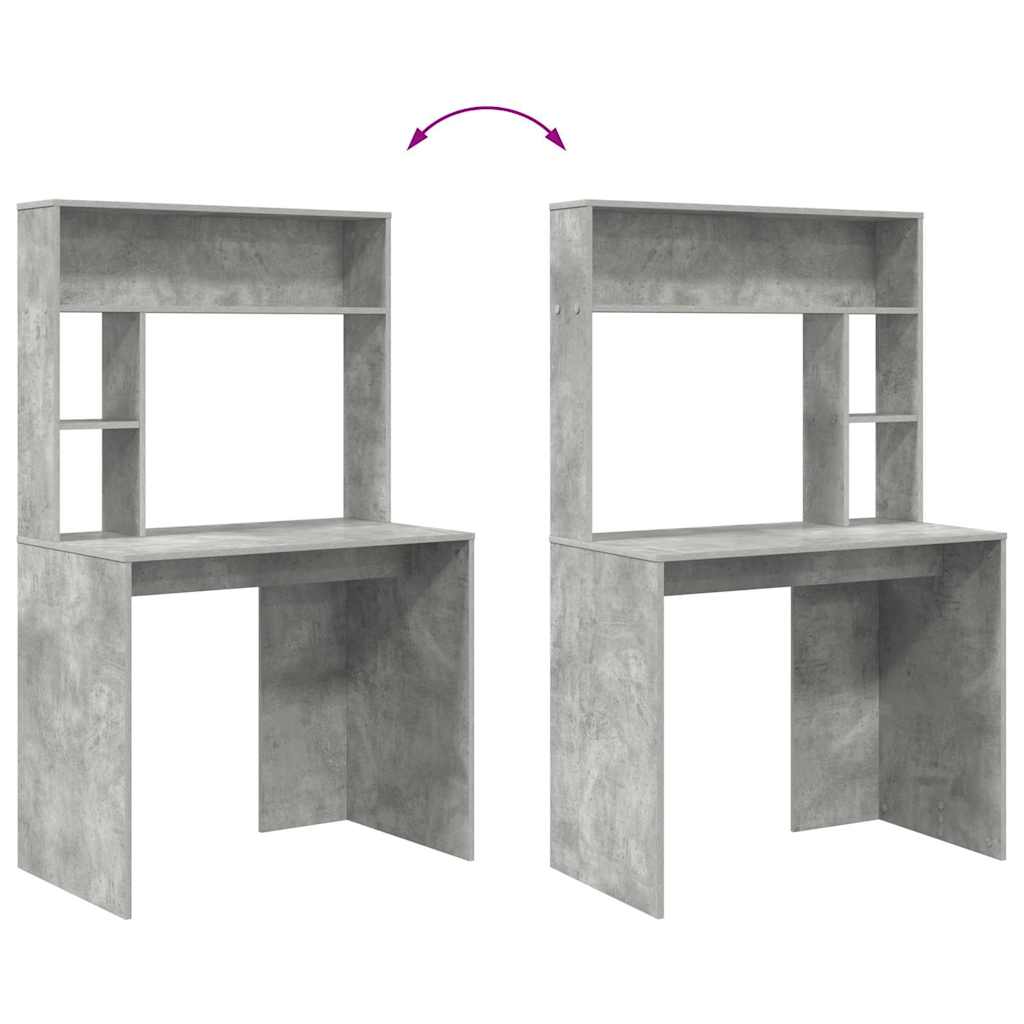 Desk Concrete Grey Engineered Wood 91 x 50 x 149 cm
