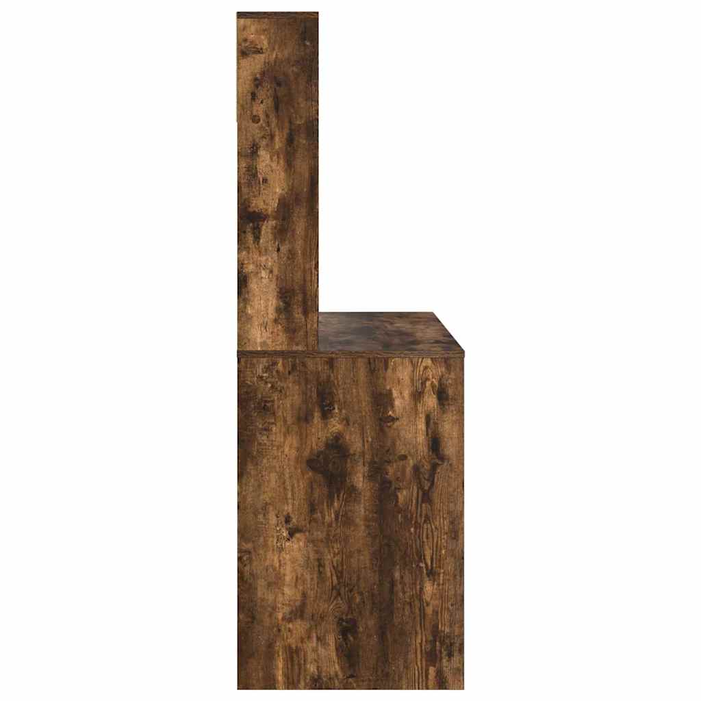 Desk Smoked Oak Engineered Wood 91 x 50 x 149 cm