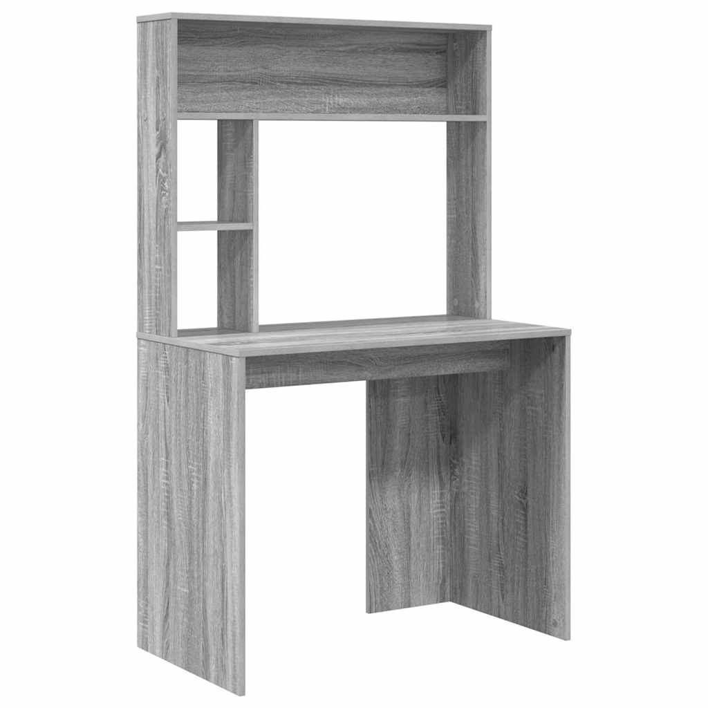Desk Grey Sonoma Engineered Wood 91 x 50 x 149 cm
