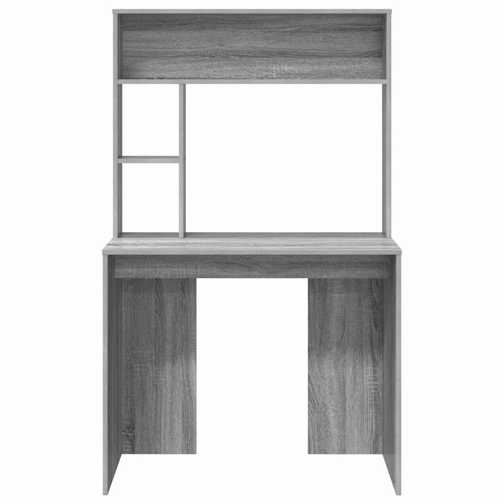 Desk Grey Sonoma Engineered Wood 91 x 50 x 149 cm
