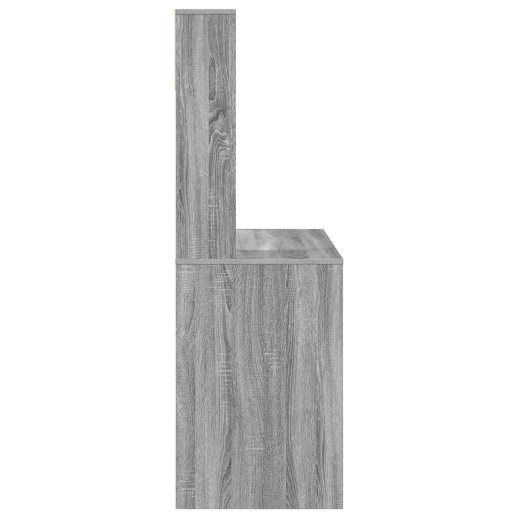 Desk Grey Sonoma Engineered Wood 91 x 50 x 149 cm