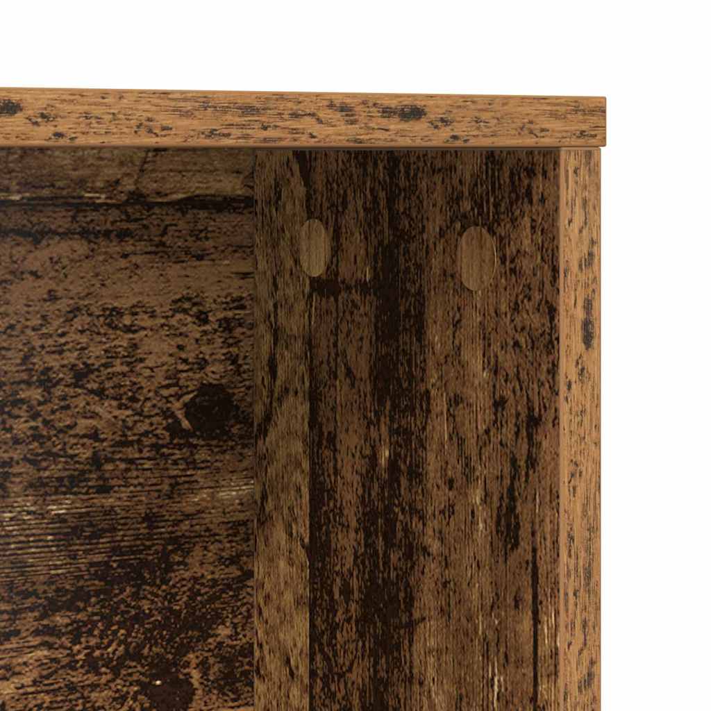 Desk with Shelf Old Wood 91 x 50 x 149 cm Engineered Wood