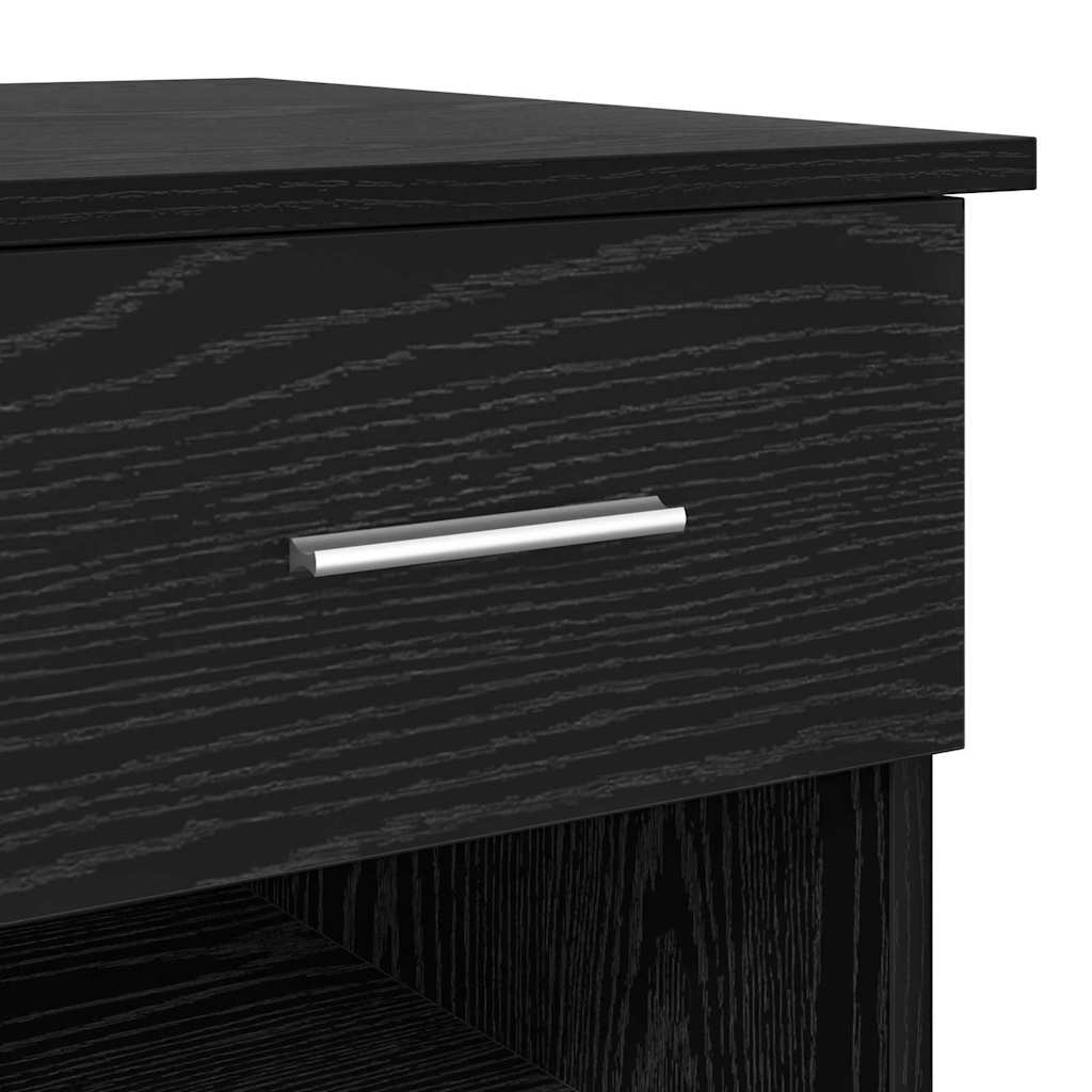 Desk Black Oak 90 x 49 x 75 cm Engineered Wood