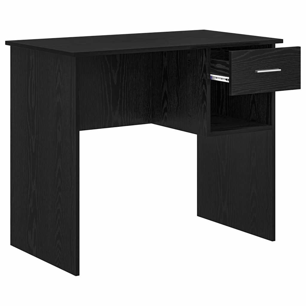 Desk Black Oak 90 x 49 x 75 cm Engineered Wood