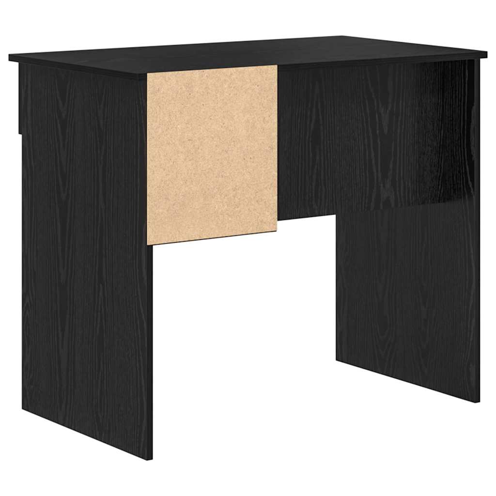 vidaXL Desk with Drawer Black oak 90 x 49.5 x 75 cm Engineered wood