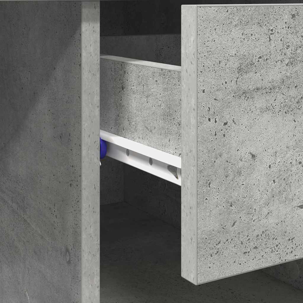 Desk Concrete Grey 90 x 49 x 75 cm Engineered Wood