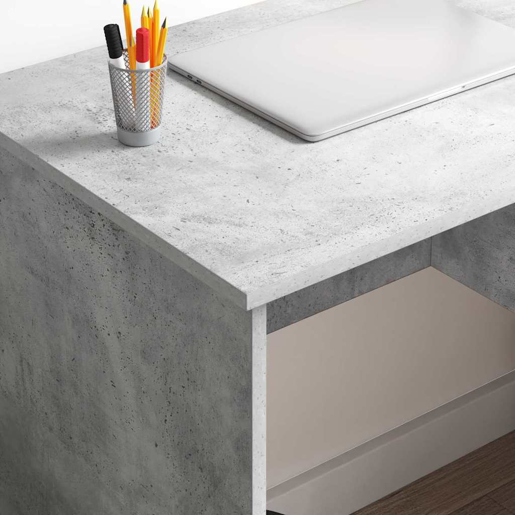 Desk Concrete Grey 90 x 49 x 75 cm Engineered Wood
