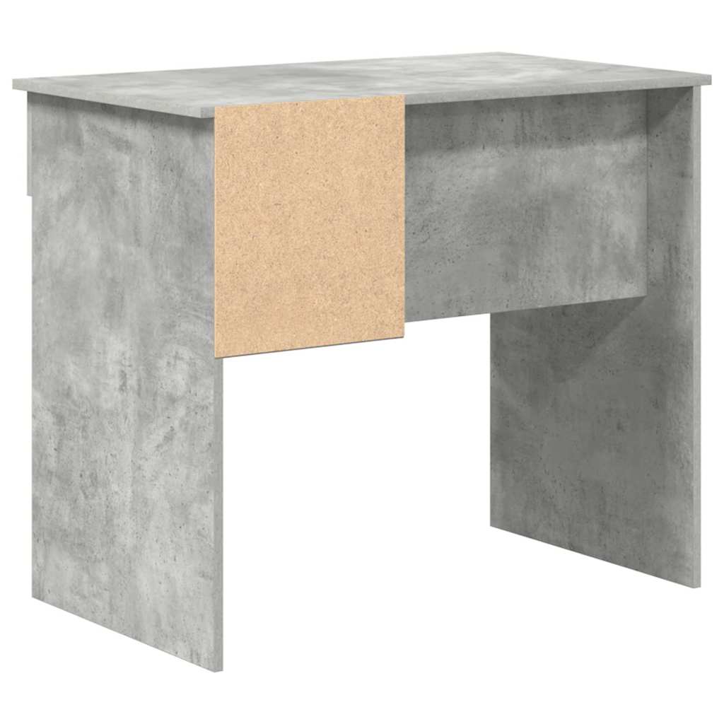 vidaXL Desk with Shelf Concrete grey 90 x 49.5 x 75 cm Engineered wood