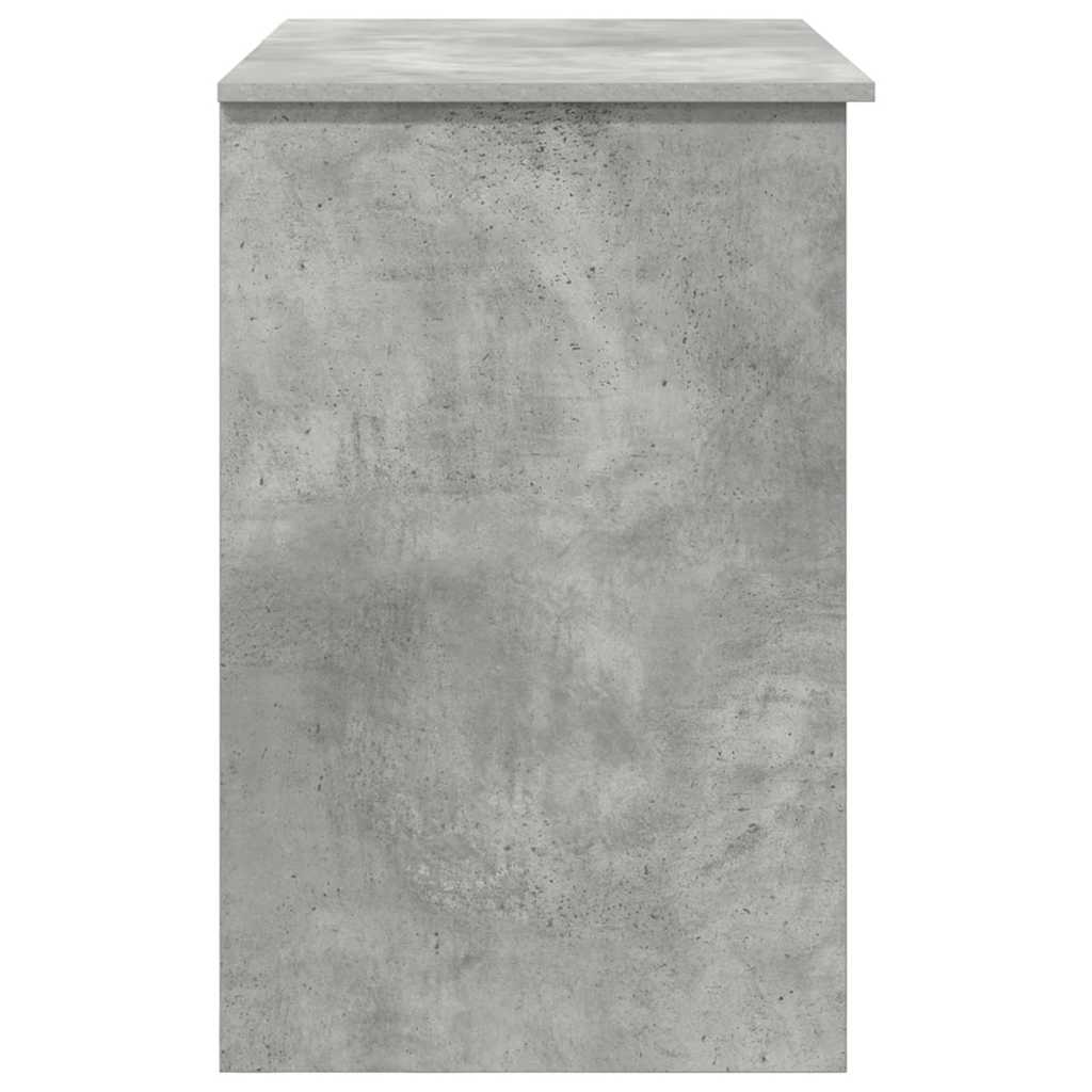 vidaXL Desk with Shelf Concrete grey 90 x 49.5 x 75 cm Engineered wood