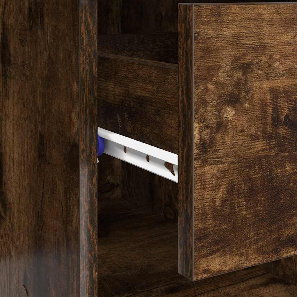 Desk Smoked Oak 90 x 49 x 75 cm Engineered Wood