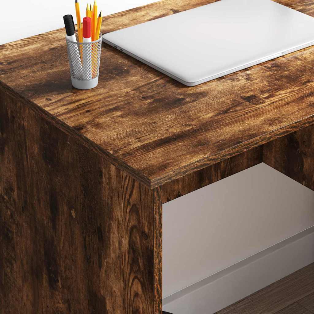 Desk Smoked Oak 90 x 49 x 75 cm Engineered Wood