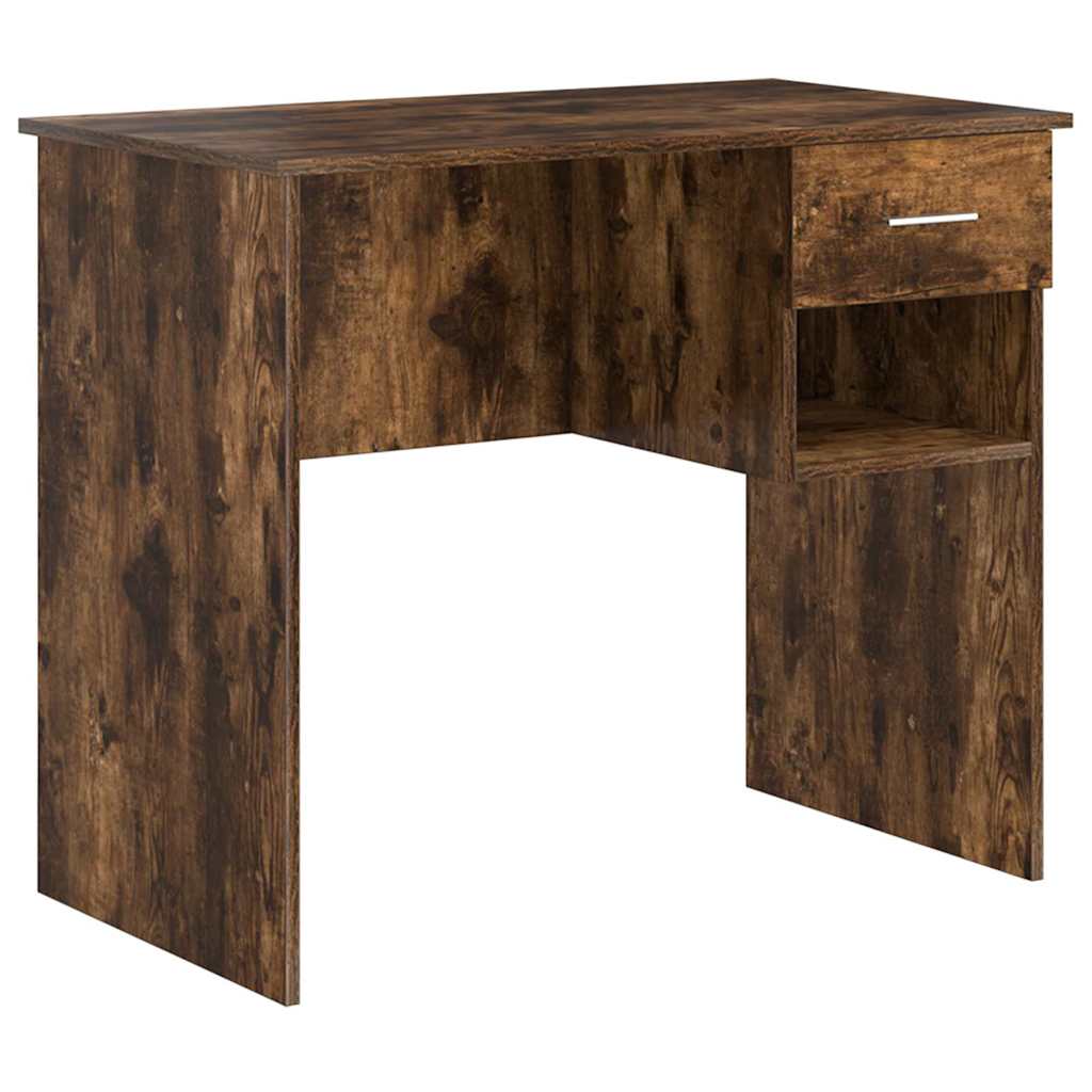 Desk Smoked Oak 90 x 49 x 75 cm Engineered Wood