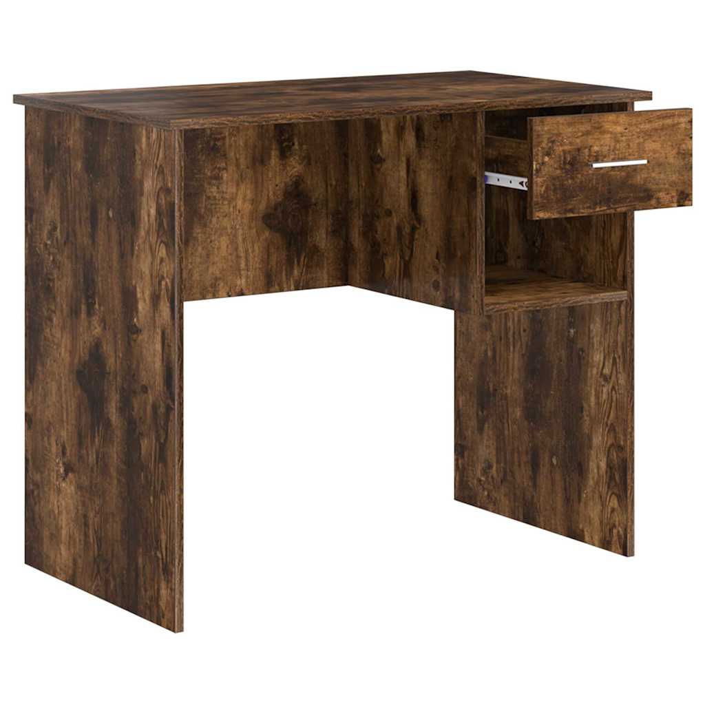 Desk Smoked Oak 90 x 49 x 75 cm Engineered Wood