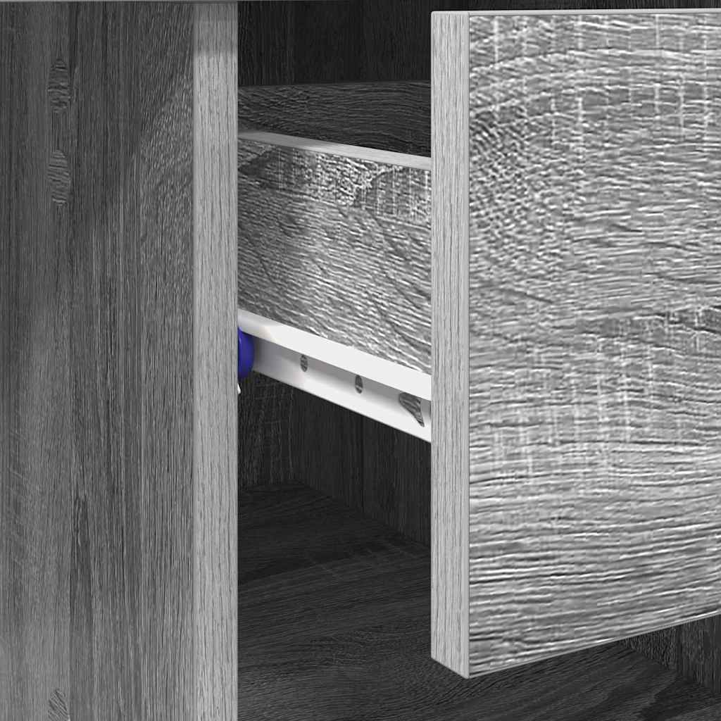 Desk Grey Sonoma 90 x 49 x 75 cm Engineered Wood
