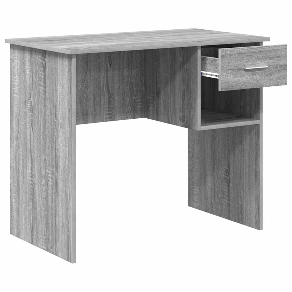 Desk Grey Sonoma 90 x 49 x 75 cm Engineered Wood
