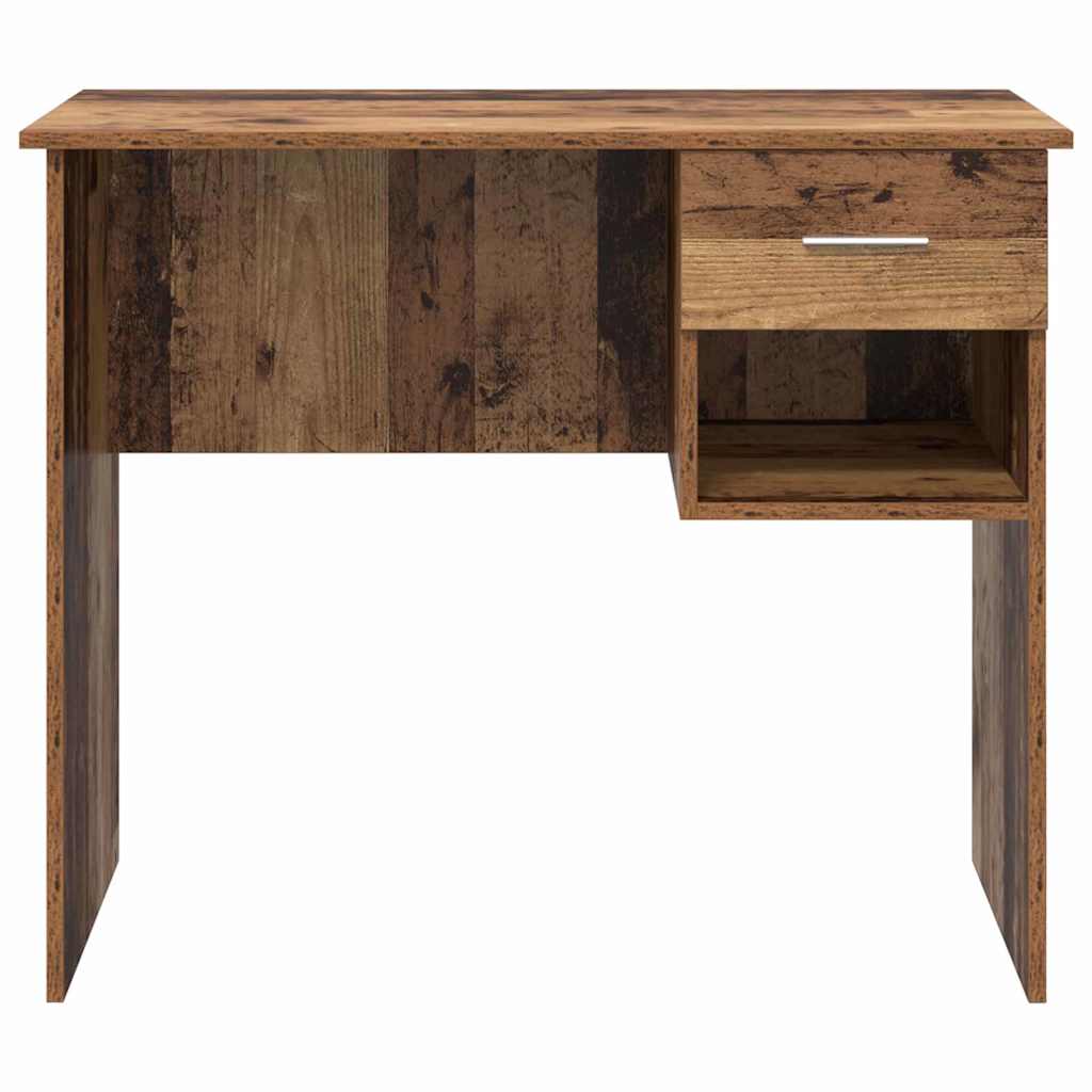 vidaXL Desk with Drawer Old wood 90 x 49.5 x 75 cm Engineered wood