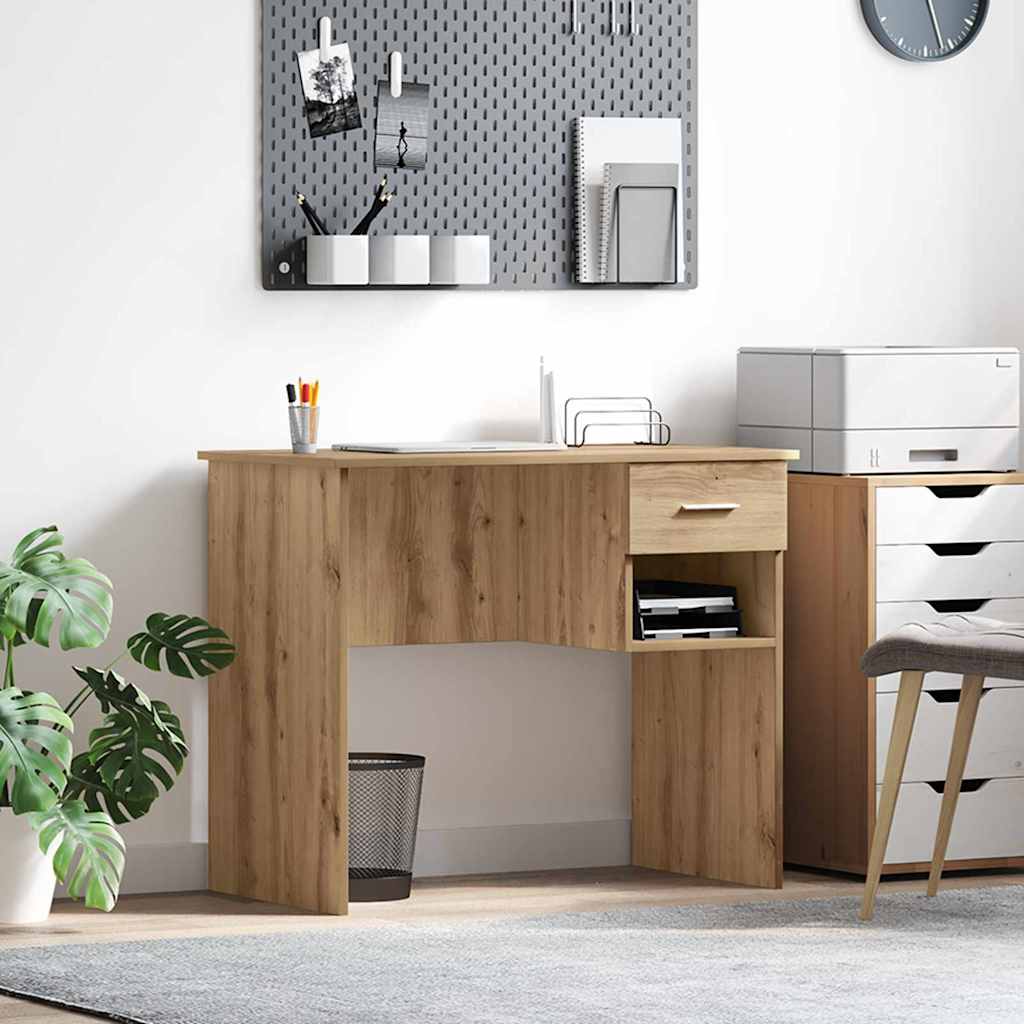 Desk Artisan Oak 90 x 49 x 75 cm Engineered Wood