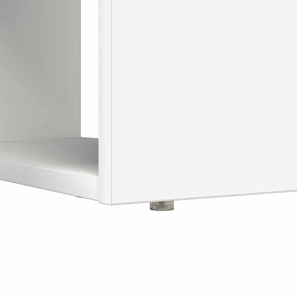 vidaXL Desk with Shelf White 113 x 54 x 120 cm Engineered wood