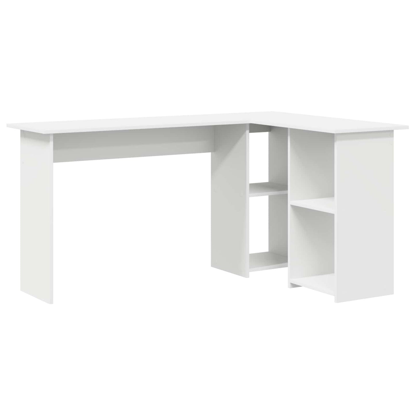 Desk White Engineered Wood 142 x 102 x 73 cm