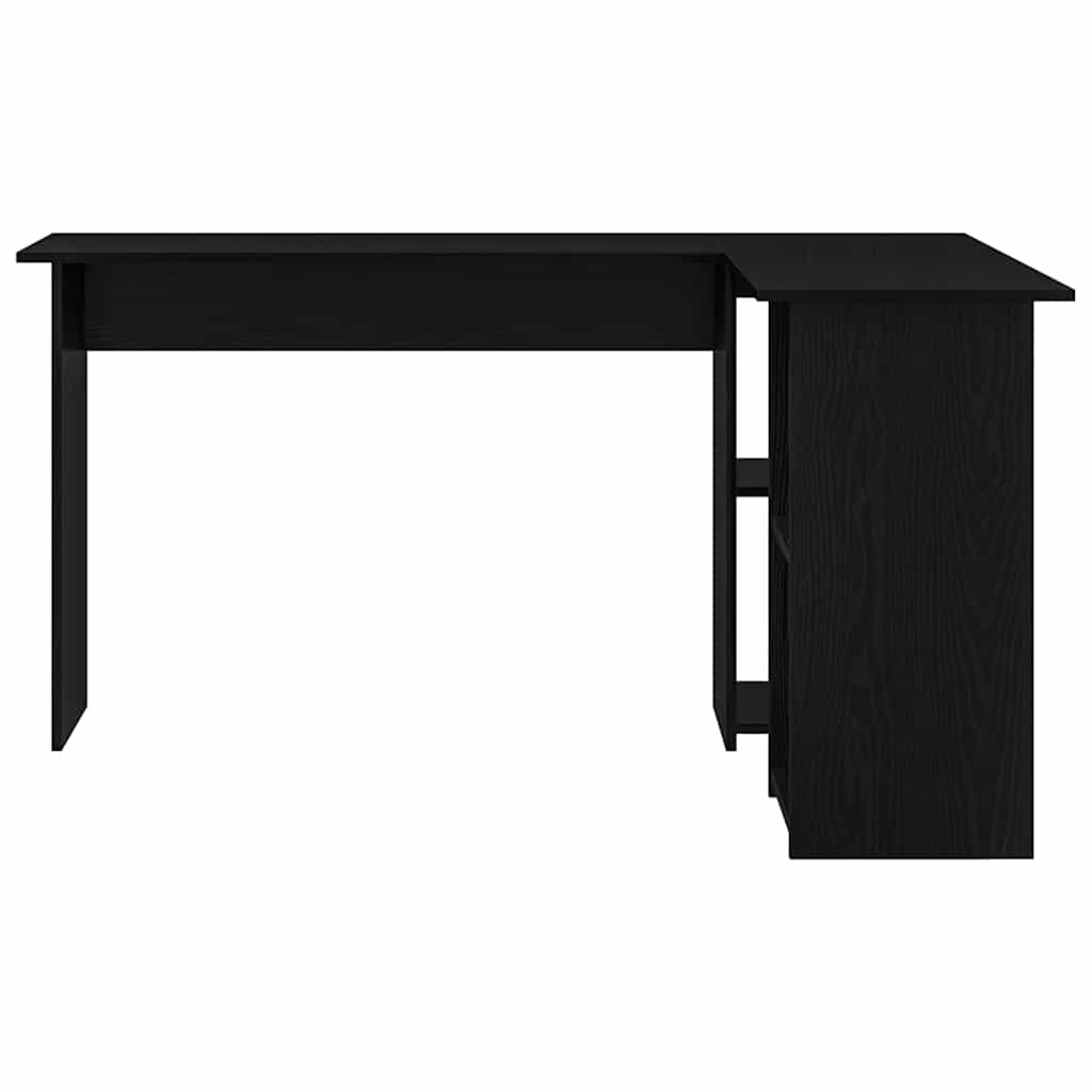 Desk Black Oak Engineered Wood 142 x 102 x 73 cm