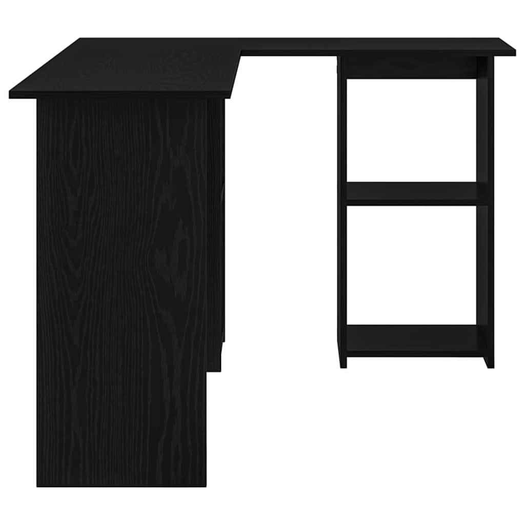 Desk Black Oak Engineered Wood 142 x 102 x 73 cm