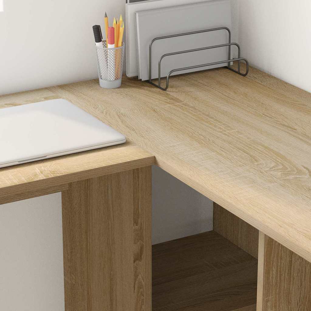 Desk Sonoma Oak Engineered Wood 142 x 102 x 73 cm