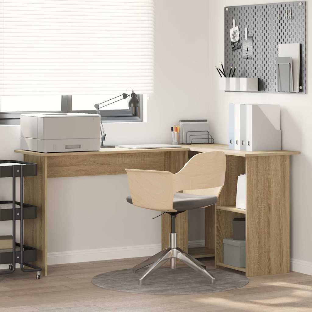 Desk Sonoma Oak Engineered Wood 142 x 102 x 73 cm