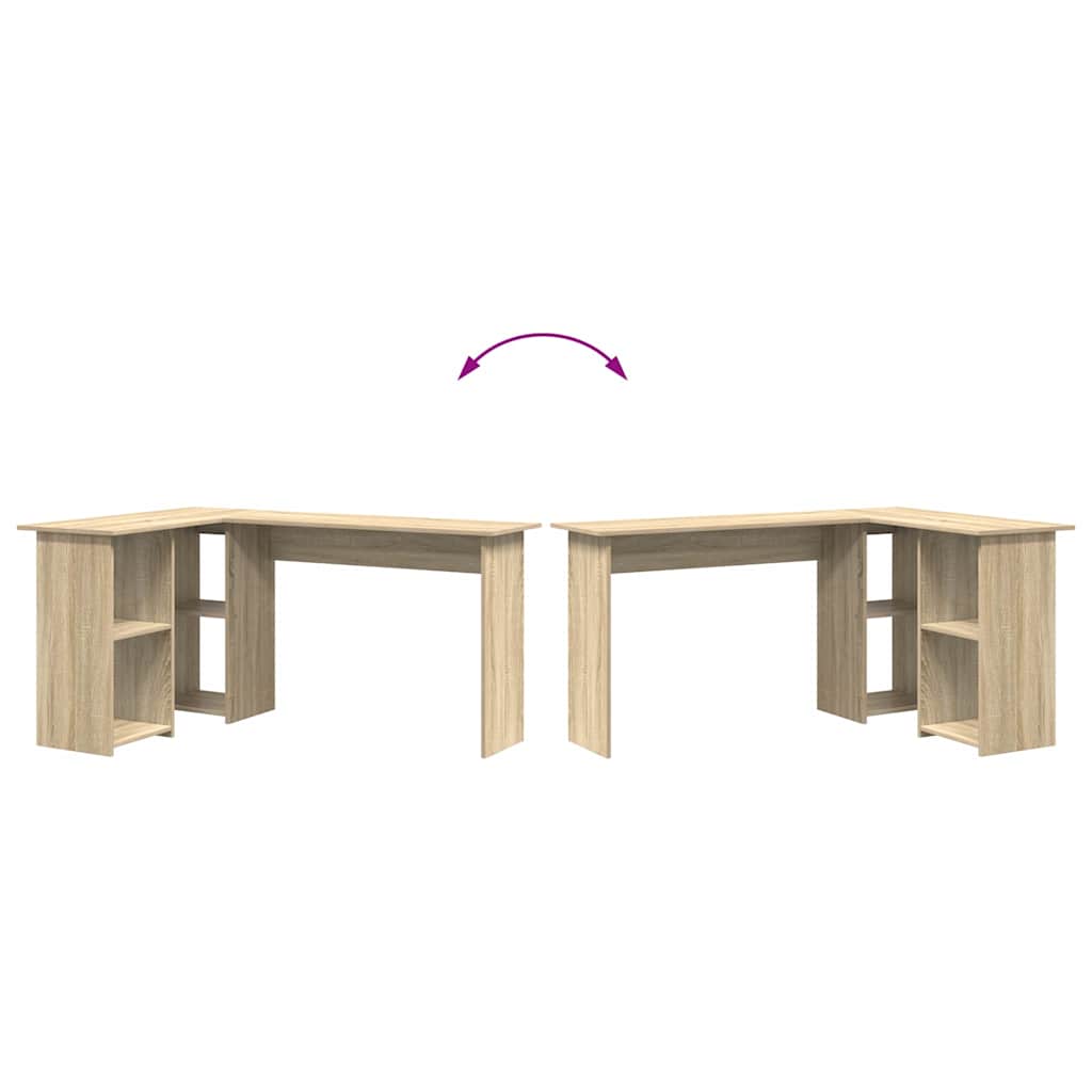 Desk Sonoma Oak Engineered Wood 142 x 102 x 73 cm